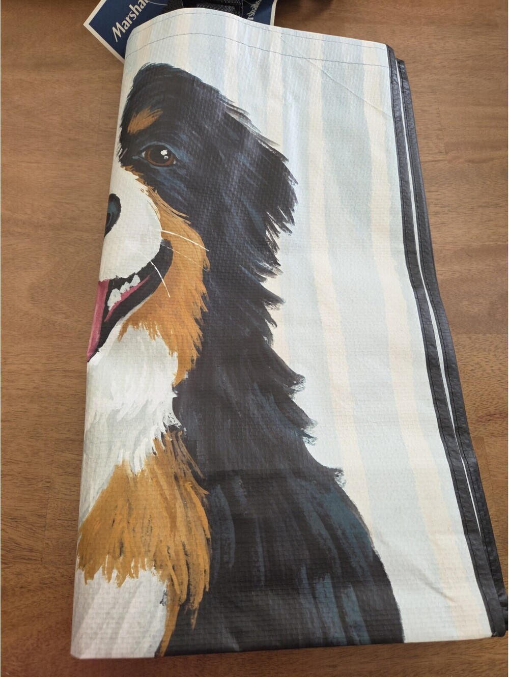2 Marshalls Reusable Shopping Tote Bag Bernese Mountain Dog Large Grocery NWT - Picture 2 of 2
